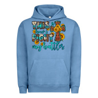 Pigment Pebble Blue this is how i fight my battles Urban Hoodie - OliviaCreatesArt
