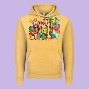 Sweet Summer Time Iced Coffee Vintage Hoodie Designed By Jasminsmagicworld