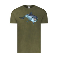 Vintage Olive bottlenose dolphin Vintage Tee - LillyAllenDesigns