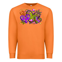 Carrot Mardi Gras hearts Premium Sweatshirt - NancyCooperArtShop