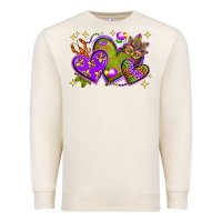 Sandshell Mardi Gras hearts Premium Sweatshirt - NancyCooperArtShop
