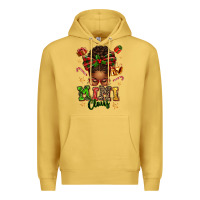 Antique Gold mimi claus afro messy bun Premium Hoodie - texasbilliewilder