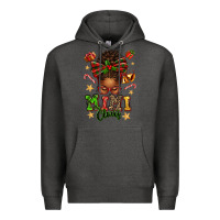 Charcoal Heather mimi claus afro messy bun Premium Hoodie - texasbilliewilder