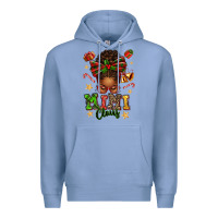 Colony Blue mimi claus afro messy bun Premium Hoodie - texasbilliewilder