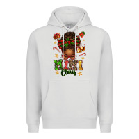 Dove Grey mimi claus afro messy bun Premium Hoodie - texasbilliewilder