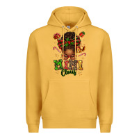 Mustard mimi claus afro messy bun Premium Hoodie - texasbilliewilder
