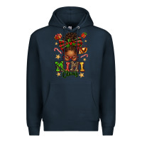 Navy mimi claus afro messy bun Premium Hoodie - texasbilliewilder