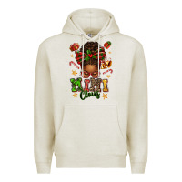 Oatmeal Heather mimi claus afro messy bun Premium Hoodie - texasbilliewilder