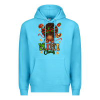 Ocean Blue mimi claus afro messy bun Premium Hoodie - texasbilliewilder