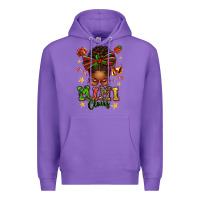 Purple mimi claus afro messy bun Premium Hoodie - texasbilliewilder