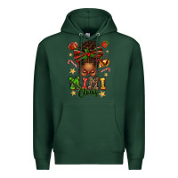 Sports Green mimi claus afro messy bun Premium Hoodie - texasbilliewilder