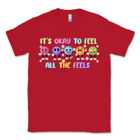 Red it's okay to feel all the feels Classic Tee - MaliasSmallBusiness