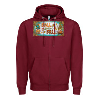 Burgundy fall sweet fall license plate Zipper Hoodie - BundleAndBundleShop