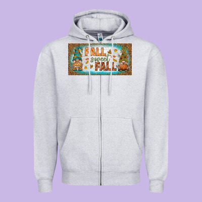 Fall Sweet Fall License Plate Zipper Hoodie Designed By Bundleandbundleshop