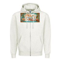 Oatmeal Heather fall sweet fall license plate Zipper Hoodie - BundleAndBundleShop