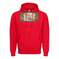 Red fall sweet fall license plate Zipper Hoodie - BundleAndBundleShop