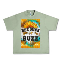 Oil Green bee nice or buzz off Urban Heavy Tee - LillyAllenDesigns