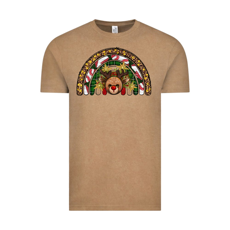 Reindeer Rainbow Christmas Vintage Tee by AdoDesignShop | Teevron