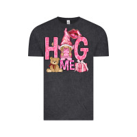 Vintage Black hug me with gnome Vintage Tee - NancyCooperArtShop