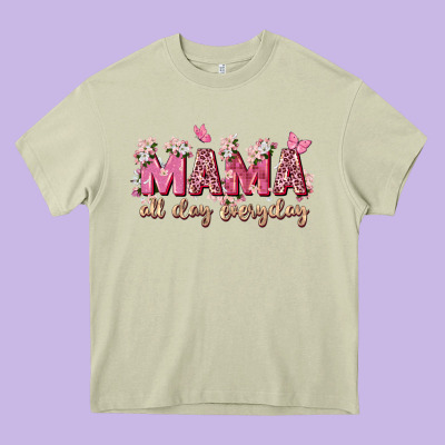 Mama All Day Everyday Heavy Core Tee Designed By Zillion Design Studio