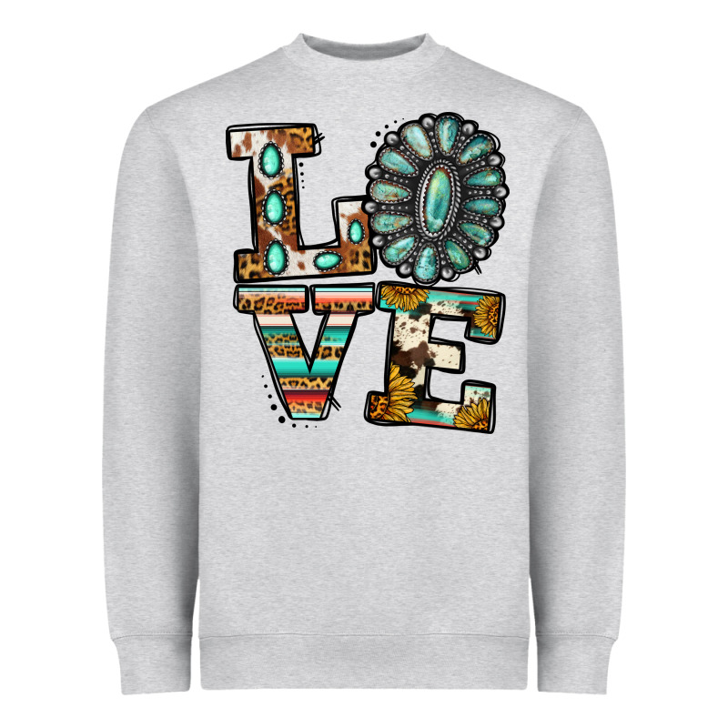 Turquoise Love Heavyweight Sweatshirt by Jasminsmagicworld | Teevron