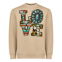 Mushroom Turquoise Love Heavyweight Sweatshirt - Jasminsmagicworld