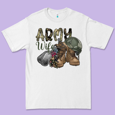 Army Wife Premium Tee Designed By Sublimationcraftshop