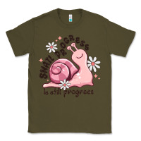 Army Green snail progress is stil progress Classic Tee - MaliasSmallBusiness