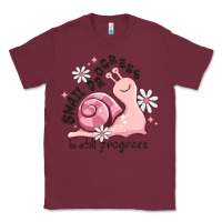 Burgundy snail progress is stil progress Classic Tee - MaliasSmallBusiness