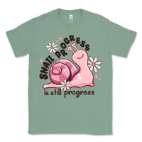 Sage snail progress is stil progress Classic Tee - MaliasSmallBusiness