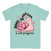 Seafoam snail progress is stil progress Classic Tee - MaliasSmallBusiness