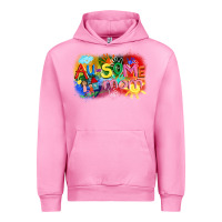 Fuchsia Pink Au-some mom Autism Urban Hoodie - FaDigitalArtStudio