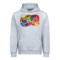 Heather Grey Au-some mom Autism Urban Hoodie - FaDigitalArtStudio