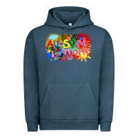 Pigment Midnight Navy Au-some mom Autism Urban Hoodie - FaDigitalArtStudio