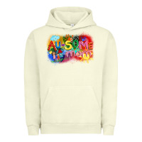 Pigment Pistachio Au-some mom Autism Urban Hoodie - FaDigitalArtStudio