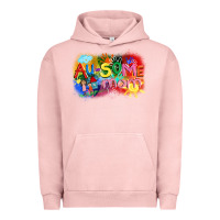 Pigment Salmon Au-some mom Autism Urban Hoodie - FaDigitalArtStudio