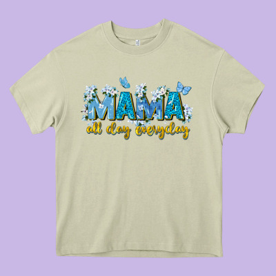 Mama All Day Everyday Heavy Core Tee Designed By Zillion Design Studio