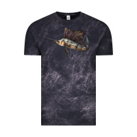 Cloud Black Atlantic Sailfish Illustrations Vintage Tee - LillyAllenDesigns