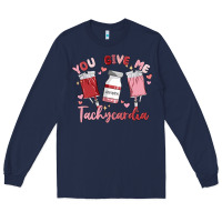Navy you give me tachycardia Long Sleeve Tee - MaliasSmallBusiness