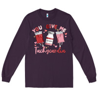 Plum you give me tachycardia Long Sleeve Tee - MaliasSmallBusiness