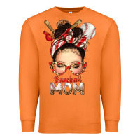 Carrot Baseball Mom Messy Bun Premium Sweatshirt - texasbilliewilder