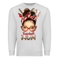 Dove Grey Baseball Mom Messy Bun Premium Sweatshirt - texasbilliewilder