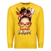 Lemon Baseball Mom Messy Bun Premium Sweatshirt - texasbilliewilder