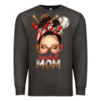 Smoke Baseball Mom Messy Bun Premium Sweatshirt - texasbilliewilder