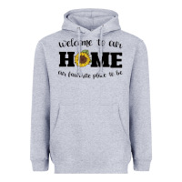 Heather Grey welcome to our Home Sunflower Heavyweight Hoodie - Bettercallsaul