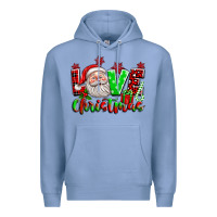 Colony Blue love christmas santa Premium Hoodie - texasbilliewilder