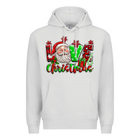 Dove Grey love christmas santa Premium Hoodie - texasbilliewilder