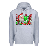 Heather Grey love christmas santa Premium Hoodie - texasbilliewilder