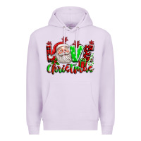 Lilac love christmas santa Premium Hoodie - texasbilliewilder