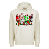 Oatmeal Heather love christmas santa Premium Hoodie - texasbilliewilder
